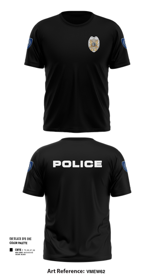 Short Sleeve Performance Shirt, Vincennes Police Department, , Teamtime, Team time, sublimation, custom sports apparel, team uniforms, spirit wear, spiritwear, sports uniforms, custom shirts, team store, custom team store, fundraiser sports, apparel fundraiser