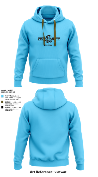 Hoodie, Zoo City, Women's Volleyball, Teamtime, Team time, sublimation, custom sports apparel, team uniforms, spirit wear, spiritwear, sports uniforms, custom shirts, team store, custom team store, fundraiser sports, apparel fundraiser