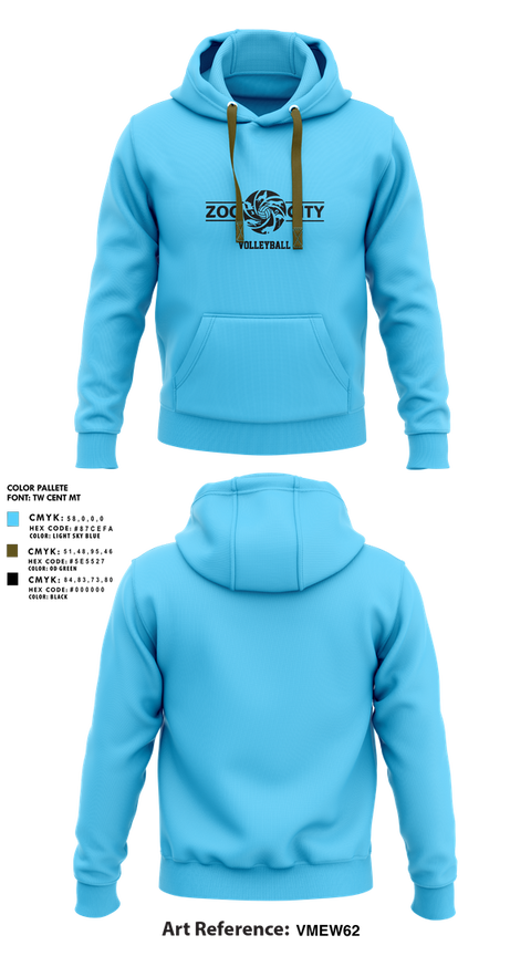 Hoodie, Zoo City, Women's Volleyball, Teamtime, Team time, sublimation, custom sports apparel, team uniforms, spirit wear, spiritwear, sports uniforms, custom shirts, team store, custom team store, fundraiser sports, apparel fundraiser