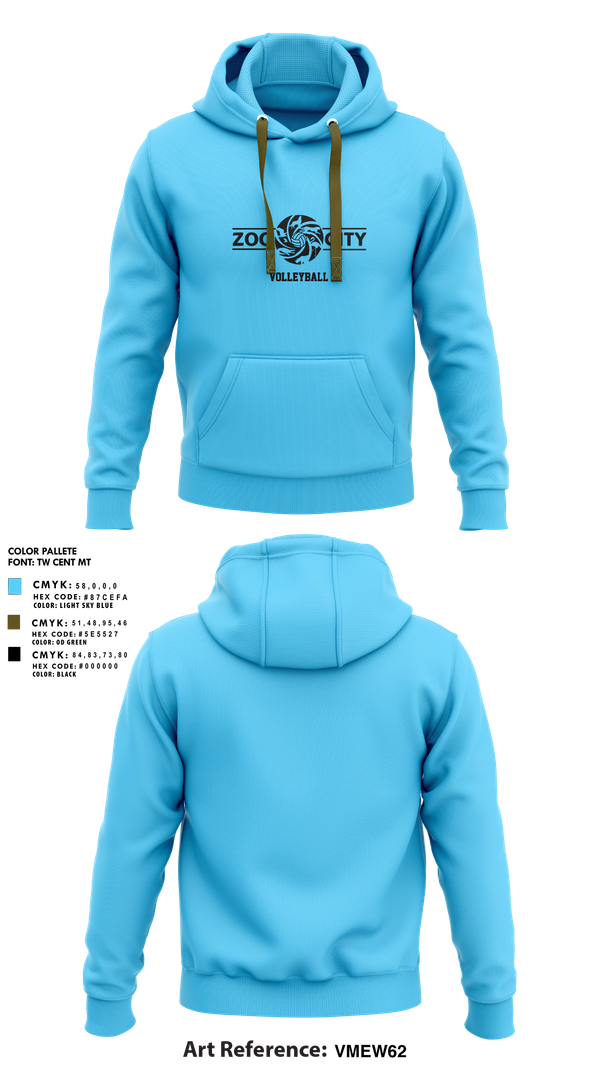 Hoodie, Zoo City, Women's Volleyball, Teamtime, Team time, sublimation, custom sports apparel, team uniforms, spirit wear, spiritwear, sports uniforms, custom shirts, team store, custom team store, fundraiser sports, apparel fundraiser