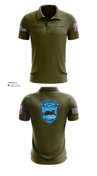 Short Sleeve Performance Polo, C Co 2-47 197th Infantry Brigade, , Teamtime, Team time, sublimation, custom sports apparel, team uniforms, spirit wear, spiritwear, sports uniforms, custom shirts, team store, custom team store, fundraiser sports, apparel fundraiser