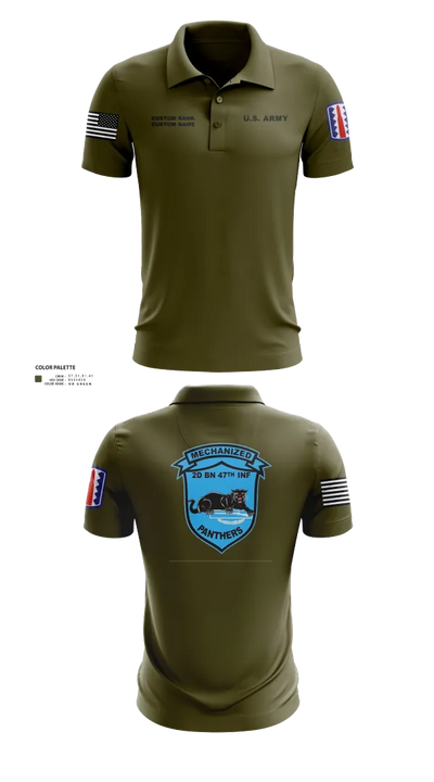 C Co 2-47 197th Infantry Brigade 20243468 Short Sleeve Performance Polo - 31