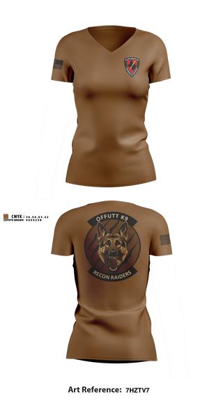 Womens Short Sleeve Vneck Shirt, 55 SFS K9, Air Force, Teamtime, Team time, sublimation, custom sports apparel, team uniforms, spirit wear, spiritwear, sports uniforms, custom shirts, team store, custom team store, fundraiser sports, apparel fundraiser