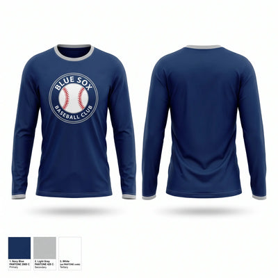 Indy Blue Sox Long Sleeve Performance Shirt 2