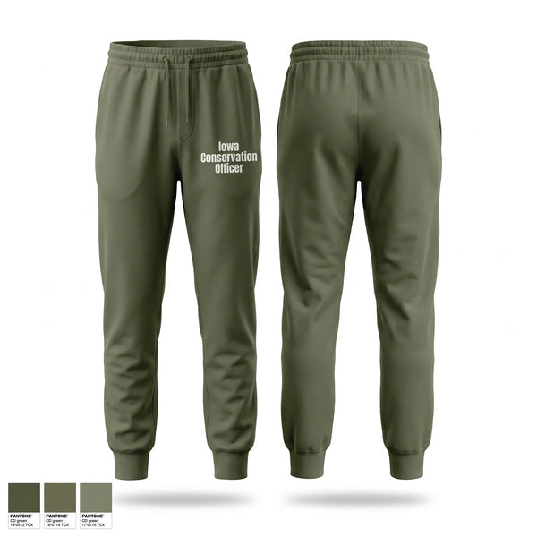 Sweatpants, Iowa Conservation Officer, Police, Teamtime, Team time, sublimation, custom sports apparel, team uniforms, spirit wear, spiritwear, sports uniforms, custom shirts, team store, custom team store, fundraiser sports, apparel fundraiser