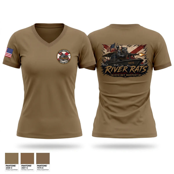 HVU Detachment Mayport Women's Short Sleeve V-neck Shirt - 1