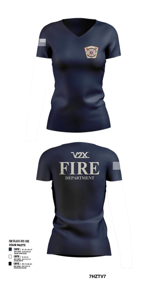 Womens Short Sleeve Vneck Shirt, Camp Arifjan Fire Department, Fire Department, Teamtime, Team time, sublimation, custom sports apparel, team uniforms, spirit wear, spiritwear, sports uniforms, custom shirts, team store, custom team store, fundraiser sports, apparel fundraiser