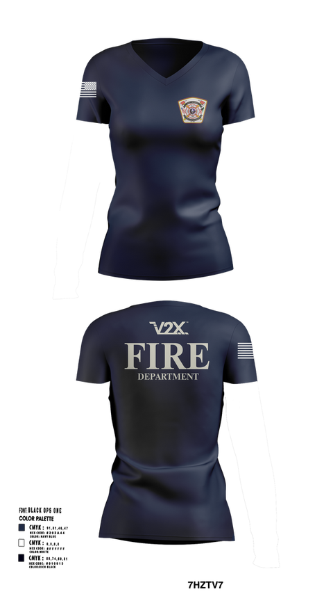 Womens Short Sleeve Vneck Shirt, Camp Arifjan Fire Department, Fire Department, Teamtime, Team time, sublimation, custom sports apparel, team uniforms, spirit wear, spiritwear, sports uniforms, custom shirts, team store, custom team store, fundraiser sports, apparel fundraiser