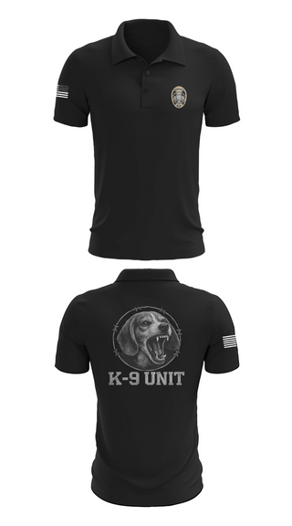 Short Sleeve Performance Polo, Farmersville PD K9 Hunter, Police, Teamtime, Team time, sublimation, custom sports apparel, team uniforms, spirit wear, spiritwear, sports uniforms, custom shirts, team store, custom team store, fundraiser sports, apparel fundraiser