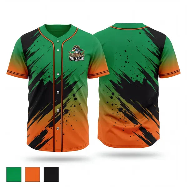 Full Button Baseball Jersey, Cullman Shot Callers, Baseball, Teamtime, Team time, sublimation, custom sports apparel, team uniforms, spirit wear, spiritwear, sports uniforms, custom shirts, team store, custom team store, fundraiser sports, apparel fundraiser