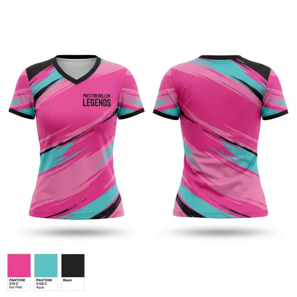 Womens Short Sleeve Vneck Shirt, Preston Hollow Legends, Softball, Teamtime, Team time, sublimation, custom sports apparel, team uniforms, spirit wear, spiritwear, sports uniforms, custom shirts, team store, custom team store, fundraiser sports, apparel fundraiser