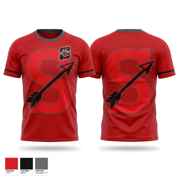 Soft Poly Tee Cotton Like Feel, Sherwood Middle School Football, , Teamtime, Team time, sublimation, custom sports apparel, team uniforms, spirit wear, spiritwear, sports uniforms, custom shirts, team store, custom team store, fundraiser sports, apparel fundraiser