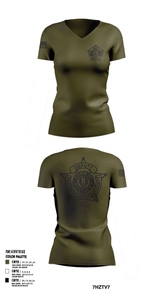 Womens Short Sleeve Vneck Shirt, Floyd county Sheriff’s Office, Police, Teamtime, Team time, sublimation, custom sports apparel, team uniforms, spirit wear, spiritwear, sports uniforms, custom shirts, team store, custom team store, fundraiser sports, apparel fundraiser