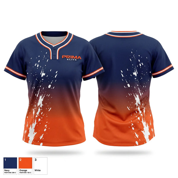 Two Button Softball Jersey, Prima Elite, Softball, Teamtime, Team time, sublimation, custom sports apparel, team uniforms, spirit wear, spiritwear, sports uniforms, custom shirts, team store, custom team store, fundraiser sports, apparel fundraiser