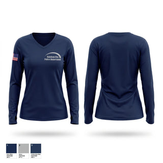Womens Long Sleeve Vneck Shirt, Rainbow City Police Department, Police, Teamtime, Team time, sublimation, custom sports apparel, team uniforms, spirit wear, spiritwear, sports uniforms, custom shirts, team store, custom team store, fundraiser sports, apparel fundraiser