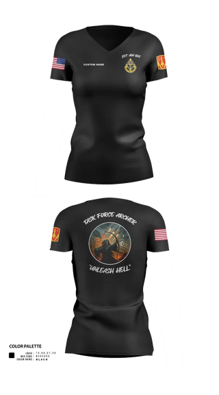 Womens Short Sleeve Vneck Shirt, HHB, 31st ADA BDE, , Teamtime, Team time, sublimation, custom sports apparel, team uniforms, spirit wear, spiritwear, sports uniforms, custom shirts, team store, custom team store, fundraiser sports, apparel fundraiser