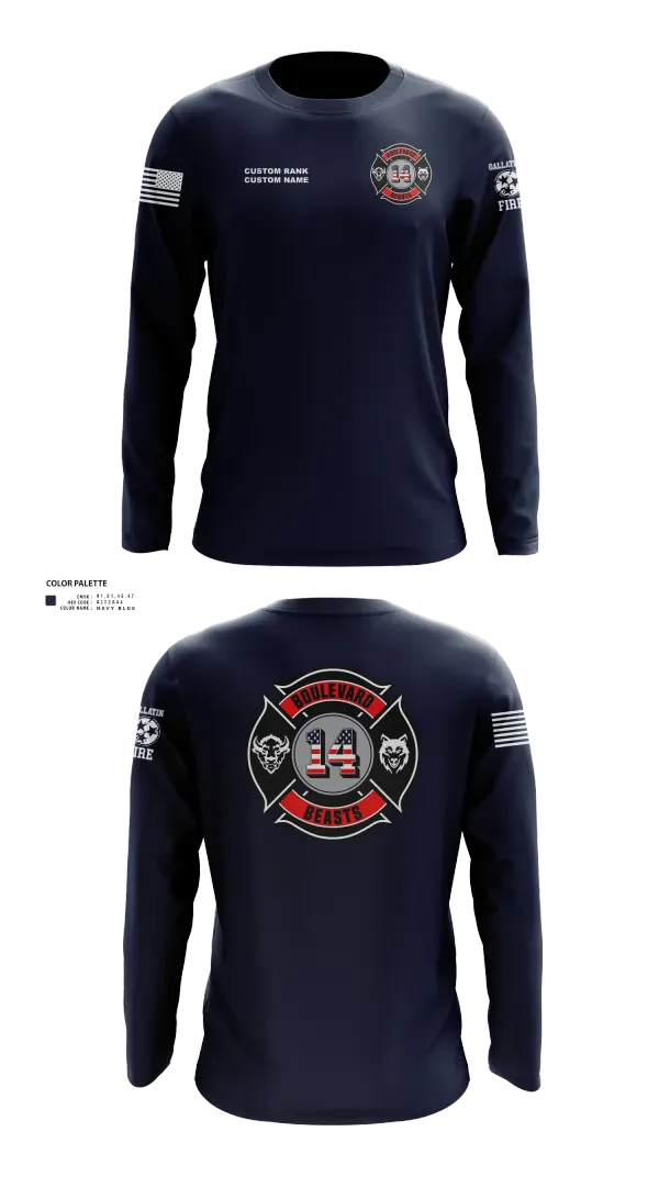 Long Sleeve Performance Shirt, Gallatin Fire Department Station 4, Fire Department, Teamtime, Team time, sublimation, custom sports apparel, team uniforms, spirit wear, spiritwear, sports uniforms, custom shirts, team store, custom team store, fundraiser sports, apparel fundraiser