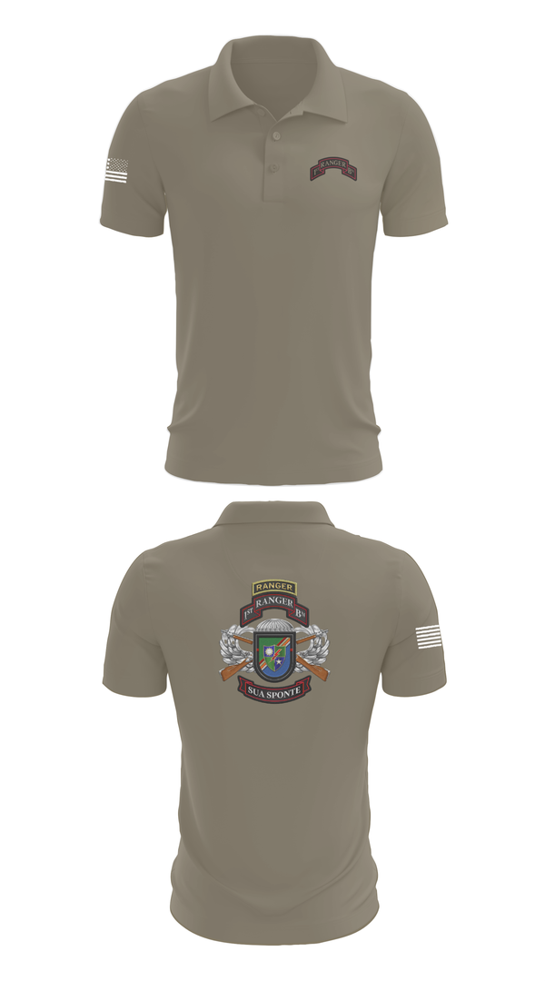Short Sleeve Performance Polo, 1/75 Ranger Battalion, Army, Teamtime, Team time, sublimation, custom sports apparel, team uniforms, spirit wear, spiritwear, sports uniforms, custom shirts, team store, custom team store, fundraiser sports, apparel fundraiser