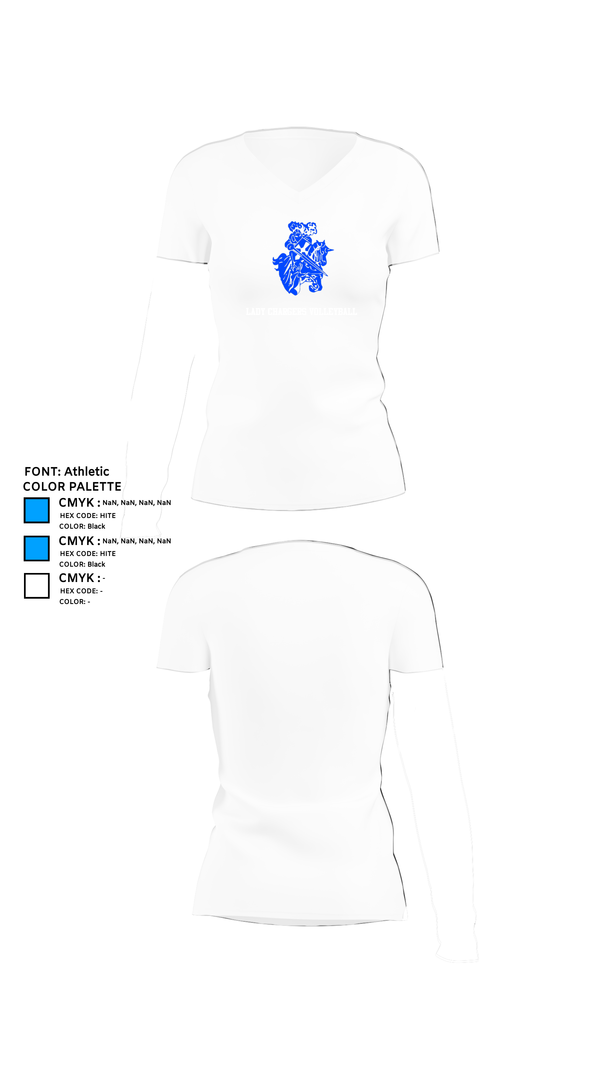 Womens Short Sleeve Vneck Shirt, Lady Chargers Volleyball, Women's Volleyball, Teamtime, Team time, sublimation, custom sports apparel, team uniforms, spirit wear, spiritwear, sports uniforms, custom shirts, team store, custom team store, fundraiser sports, apparel fundraiser