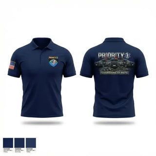 Short Sleeve Performance Polo, PRIORITY 1, EMS/EMT, Teamtime, Team time, sublimation, custom sports apparel, team uniforms, spirit wear, spiritwear, sports uniforms, custom shirts, team store, custom team store, fundraiser sports, apparel fundraiser