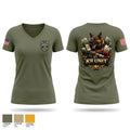 Camp Pendleton PMO K9 Women's Short Sleeve V-neck Shirt - 1