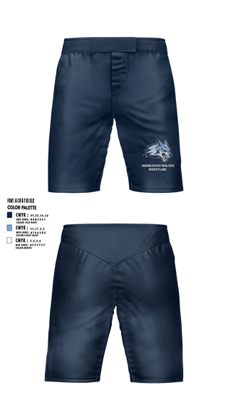 Fight Shorts, Indian River Wolves, Wrestling, Teamtime, Team time, sublimation, custom sports apparel, team uniforms, spirit wear, spiritwear, sports uniforms, custom shirts, team store, custom team store, fundraiser sports, apparel fundraiser