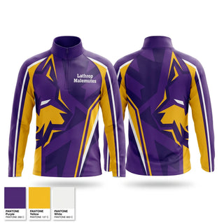 Quarter Zip Jacket, Lathrop Malemutes, Women's Basketball, Teamtime, Team time, sublimation, custom sports apparel, team uniforms, spirit wear, spiritwear, sports uniforms, custom shirts, team store, custom team store, fundraiser sports, apparel fundraiser