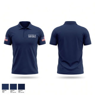 Short Sleeve Performance Polo, DEPARTMENT OF AIRFORCE, Police, Teamtime, Team time, sublimation, custom sports apparel, team uniforms, spirit wear, spiritwear, sports uniforms, custom shirts, team store, custom team store, fundraiser sports, apparel fundraiser