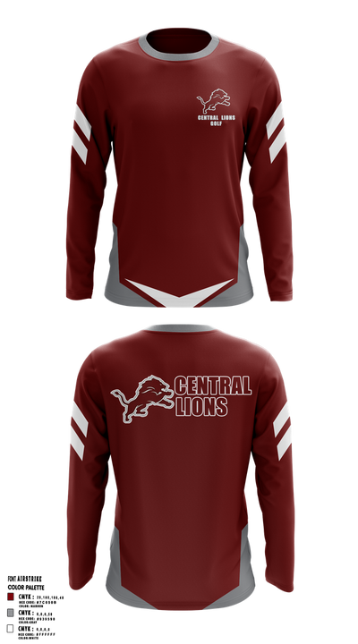 Central  Lions 90105846 Long Sleeve Performance Shirt 1