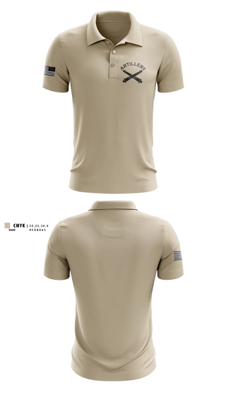 Long Sleeve Performance Polo, A Battery 1-134th Field Artillery, Army, Teamtime, Team time, sublimation, custom sports apparel, team uniforms, spirit wear, spiritwear, sports uniforms, custom shirts, team store, custom team store, fundraiser sports, apparel fundraiser