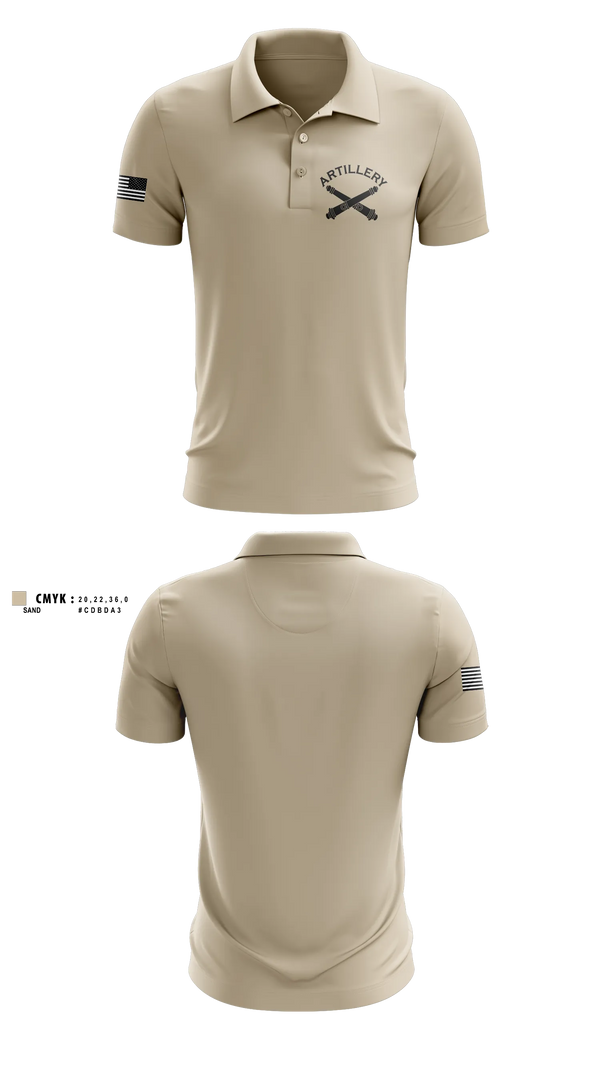 Long Sleeve Performance Polo, A Battery 1-134th Field Artillery, Army, Teamtime, Team time, sublimation, custom sports apparel, team uniforms, spirit wear, spiritwear, sports uniforms, custom shirts, team store, custom team store, fundraiser sports, apparel fundraiser