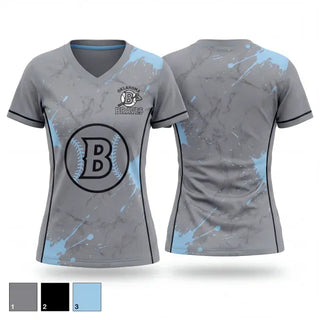 Womens Short Sleeve Vneck Shirt, Oklahoma Braves, Baseball, Teamtime, Team time, sublimation, custom sports apparel, team uniforms, spirit wear, spiritwear, sports uniforms, custom shirts, team store, custom team store, fundraiser sports, apparel fundraiser