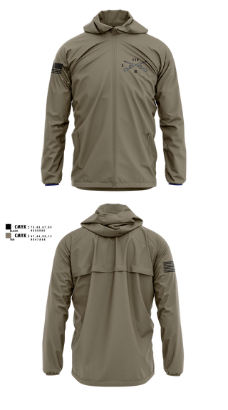 Windbreaker, Blacksheep Company, 1-112th Infantry, Army, Teamtime, Team time, sublimation, custom sports apparel, team uniforms, spirit wear, spiritwear, sports uniforms, custom shirts, team store, custom team store, fundraiser sports, apparel fundraiser