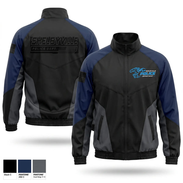 Windbreaker, Shelbyville Police Department (KY), Police, Teamtime, Team time, sublimation, custom sports apparel, team uniforms, spirit wear, spiritwear, sports uniforms, custom shirts, team store, custom team store, fundraiser sports, apparel fundraiser