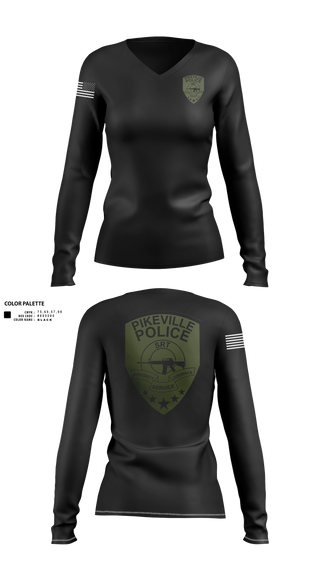 Womens Long Sleeve Vneck Shirt, Pikeville Police SRT, Police, Teamtime, Team time, sublimation, custom sports apparel, team uniforms, spirit wear, spiritwear, sports uniforms, custom shirts, team store, custom team store, fundraiser sports, apparel fundraiser