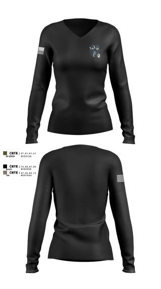 Womens Long Sleeve Vneck Shirt, Central Division Bike Unit, , Teamtime, Team time, sublimation, custom sports apparel, team uniforms, spirit wear, spiritwear, sports uniforms, custom shirts, team store, custom team store, fundraiser sports, apparel fundraiser