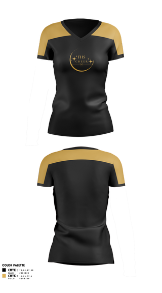 Womens Short Sleeve Vneck Shirt, Fredericktown High School Cheerleading, Cheer, Teamtime, Team time, sublimation, custom sports apparel, team uniforms, spirit wear, spiritwear, sports uniforms, custom shirts, team store, custom team store, fundraiser sports, apparel fundraiser