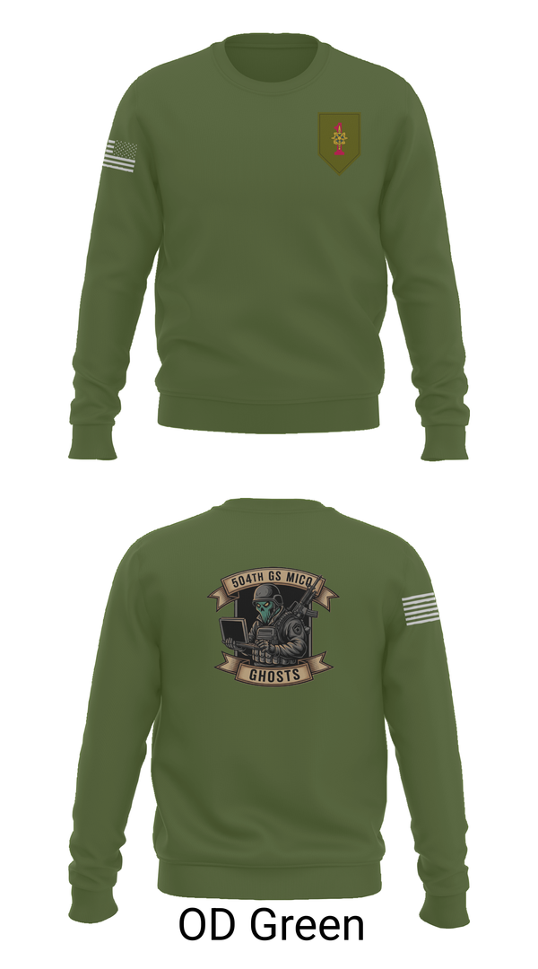 Crew Neck Sweatshirt, 504th GS MICO, , Teamtime, Team time, sublimation, custom sports apparel, team uniforms, spirit wear, spiritwear, sports uniforms, custom shirts, team store, custom team store, fundraiser sports, apparel fundraiser