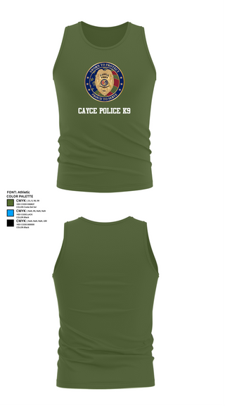 Tank Top, Cayce Police K9, , Teamtime, Team time, sublimation, custom sports apparel, team uniforms, spirit wear, spiritwear, sports uniforms, custom shirts, team store, custom team store, fundraiser sports, apparel fundraiser