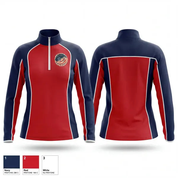Quarter Zip Jacket, KCD Freedom, Baseball, Teamtime, Team time, sublimation, custom sports apparel, team uniforms, spirit wear, spiritwear, sports uniforms, custom shirts, team store, custom team store, fundraiser sports, apparel fundraiser