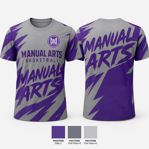 Short Sleeve Performance Shirt, Manual Arts Basketball, Men's Basketball, Teamtime, Team time, sublimation, custom sports apparel, team uniforms, spirit wear, spiritwear, sports uniforms, custom shirts, team store, custom team store, fundraiser sports, apparel fundraiser