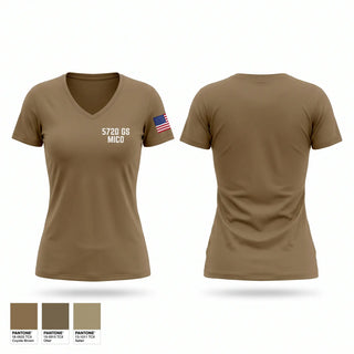 Womens Short Sleeve Vneck Shirt, 572D GS MICO, Army, Teamtime, Team time, sublimation, custom sports apparel, team uniforms, spirit wear, spiritwear, sports uniforms, custom shirts, team store, custom team store, fundraiser sports, apparel fundraiser