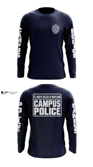 St. Marys College of Maryland Campus Police Long Sleeve Performance Shirt - 12