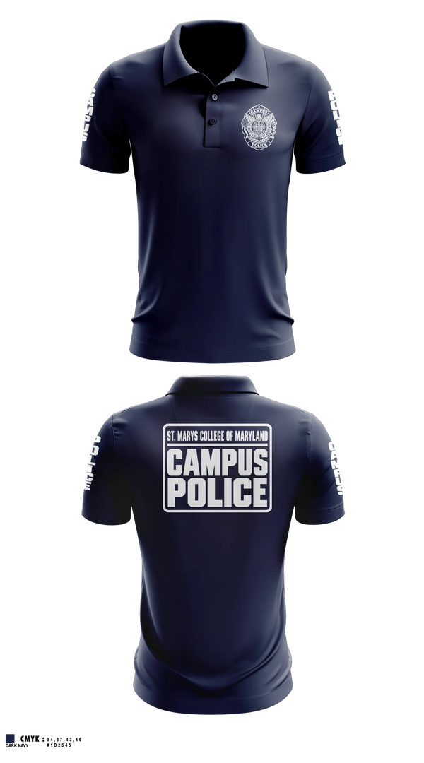 St. Marys College of Maryland Campus Police Short Sleeve Performance Polo - 12