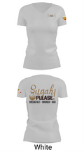 Sugah Please Breakfast Brunch Bar 84715642 Women's Short Sleeve V-neck Shirt - 19