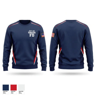 Crew Neck Sweatshirt, City Of Greer FD, Fire Department, Teamtime, Team time, sublimation, custom sports apparel, team uniforms, spirit wear, spiritwear, sports uniforms, custom shirts, team store, custom team store, fundraiser sports, apparel fundraiser