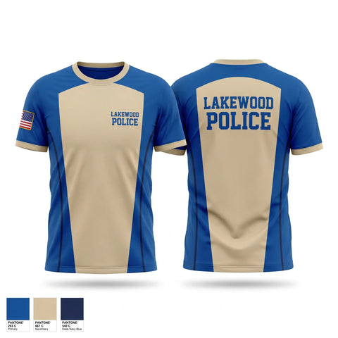 Old School Cotton Feel Shirt, Lakewood Police, Police, Teamtime, Team time, sublimation, custom sports apparel, team uniforms, spirit wear, spiritwear, sports uniforms, custom shirts, team store, custom team store, fundraiser sports, apparel fundraiser