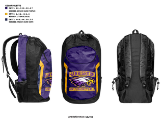 Gear Bag, Harrisburg High School Girls Basketball, Women's Basketball, Teamtime, Team time, sublimation, custom sports apparel, team uniforms, spirit wear, spiritwear, sports uniforms, custom shirts, team store, custom team store, fundraiser sports, apparel fundraiser