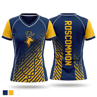 Womens Short Sleeve Vneck Shirt, Roscommon Bucks Track & Field, Track & Field, Teamtime, Team time, sublimation, custom sports apparel, team uniforms, spirit wear, spiritwear, sports uniforms, custom shirts, team store, custom team store, fundraiser sports, apparel fundraiser