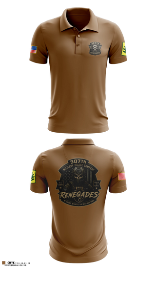 Short Sleeve Performance Polo, 307TH Military Police Company, Army, Teamtime, Team time, sublimation, custom sports apparel, team uniforms, spirit wear, spiritwear, sports uniforms, custom shirts, team store, custom team store, fundraiser sports, apparel fundraiser